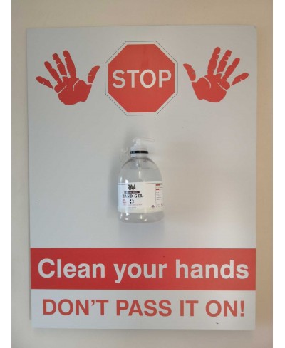 Clean Your Hands Don't Pass It On Sign 450mm x 600mm - 3mm Aluminium Composite Board