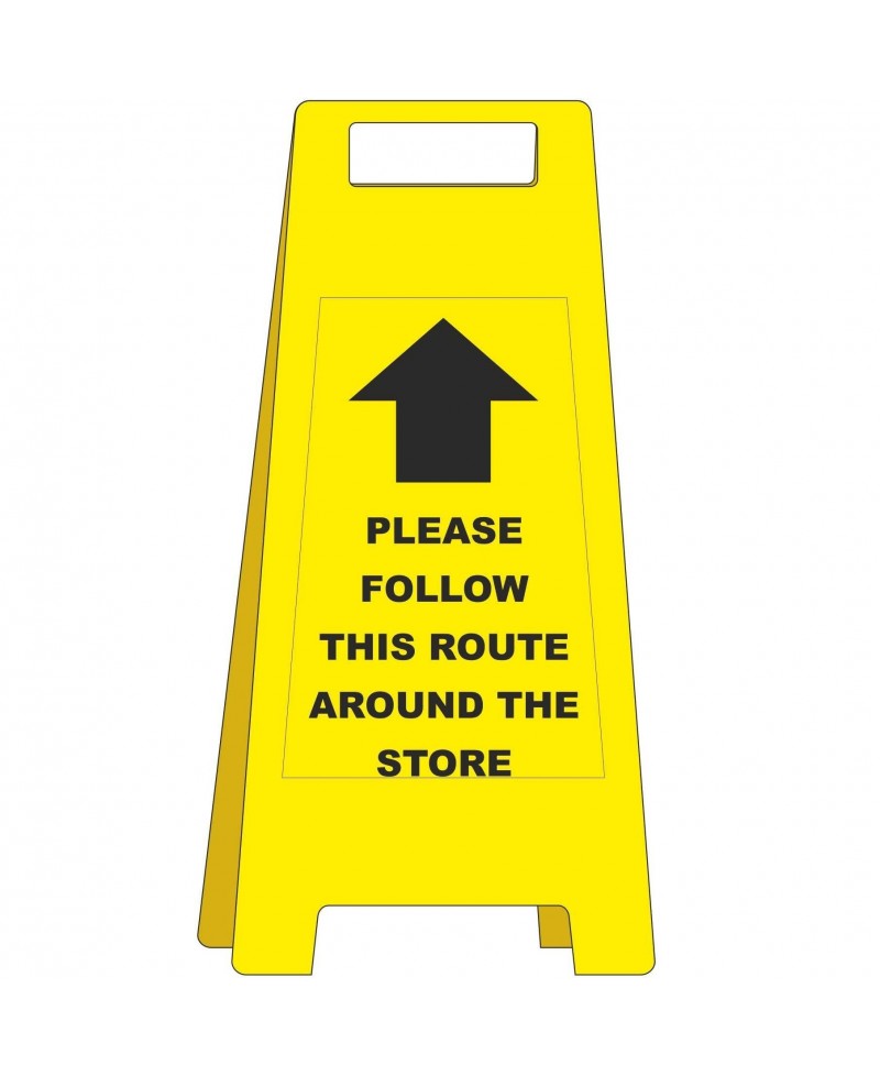 Follow This Route Around The Store Freestanding Sign