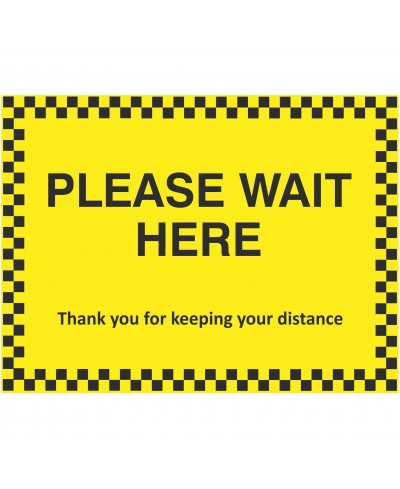 Please Wait Here Sign 600mm x 450mm - Dibond