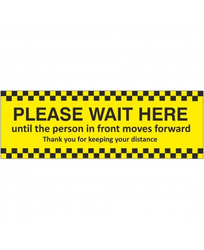 Please Wait Here Hanging Sign 600mm x 200mm - 3mm Rigid Plastic