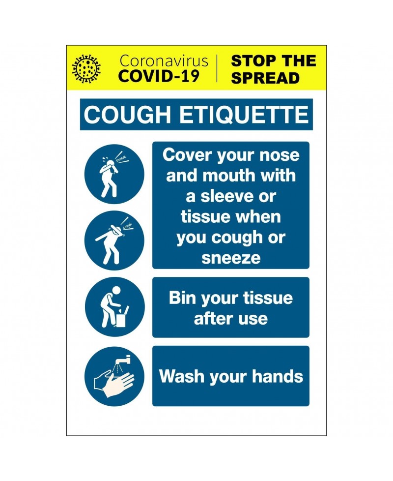 Cough Etiquette Covid 19 Sign