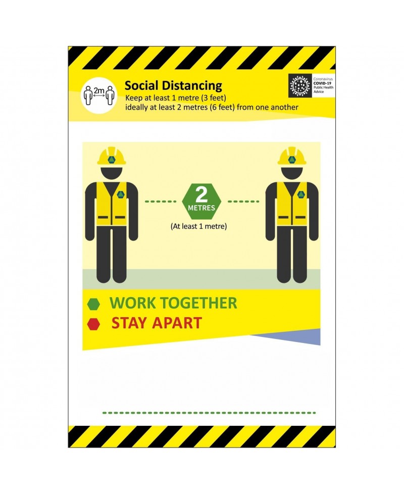 Work Together Stay Apart Covid 19 Sign