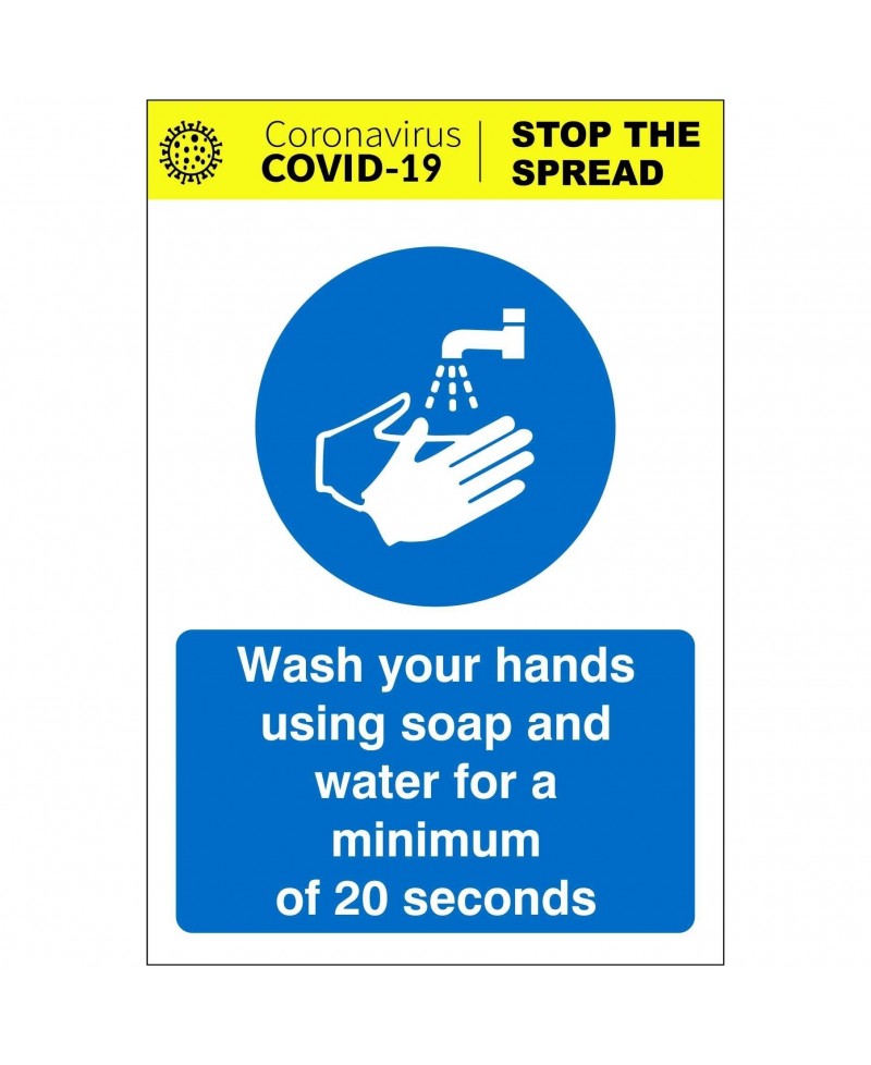 Wash Your Hands Using Soap And Water Covid 19 Sign