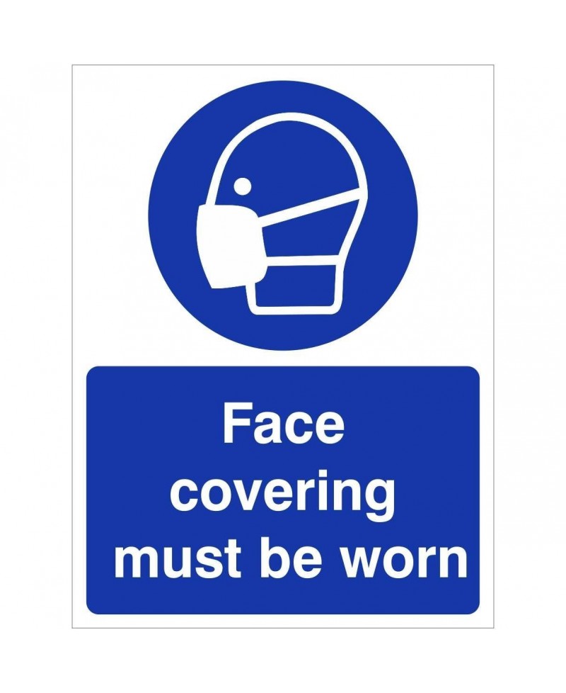 Face Covering Must Be Worn Sign 150mm x 200mm