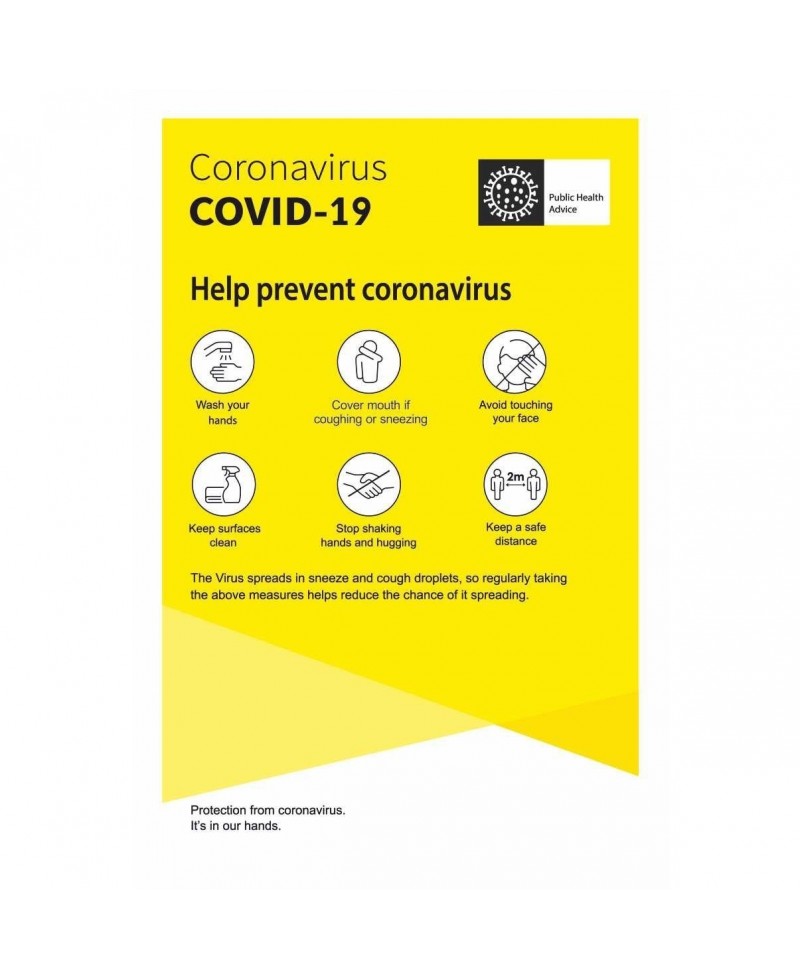 Help Prevent Coronavirus Covid 19 Sign