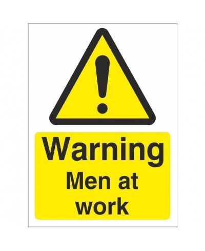 Warning Men At Work Sign