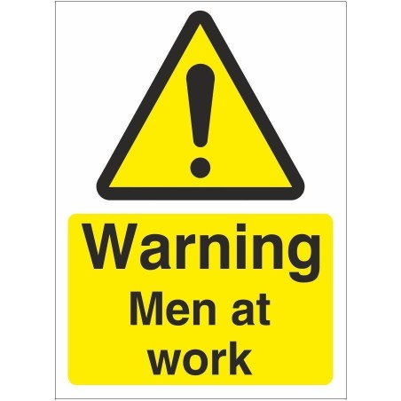 Warning Men At Work Sign