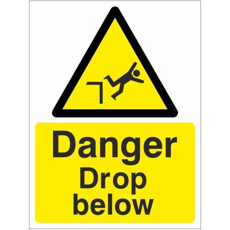 Danger Drop Below Warning Sign | Rainbow Safety