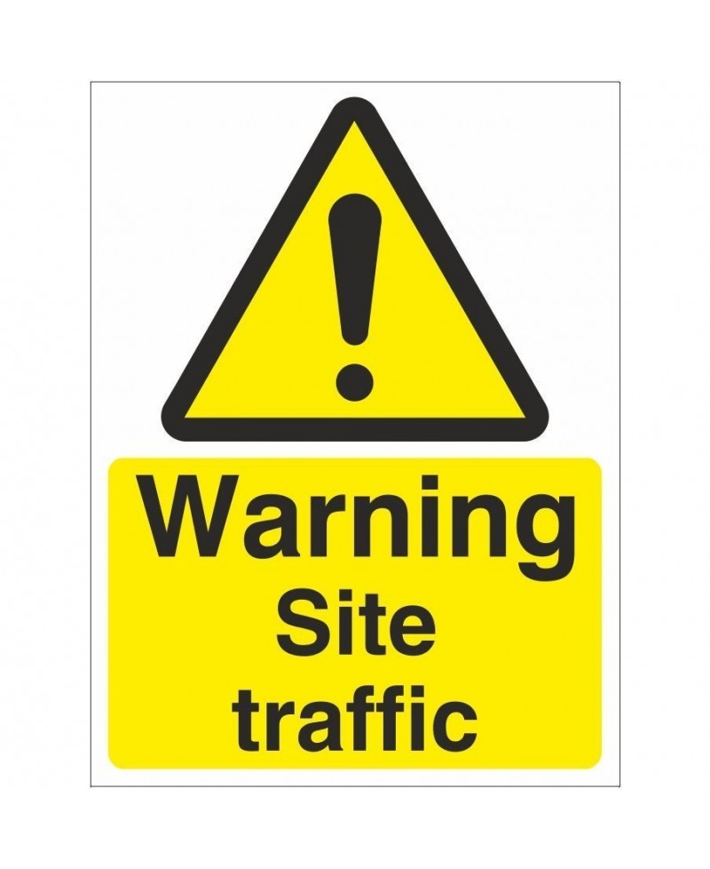 Warning Site Traffic Sign 450mm x 600mm