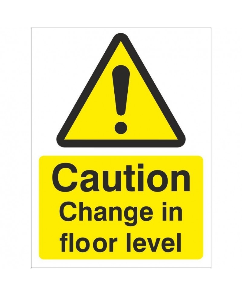 Caution Change In Floor Level Warning Sign