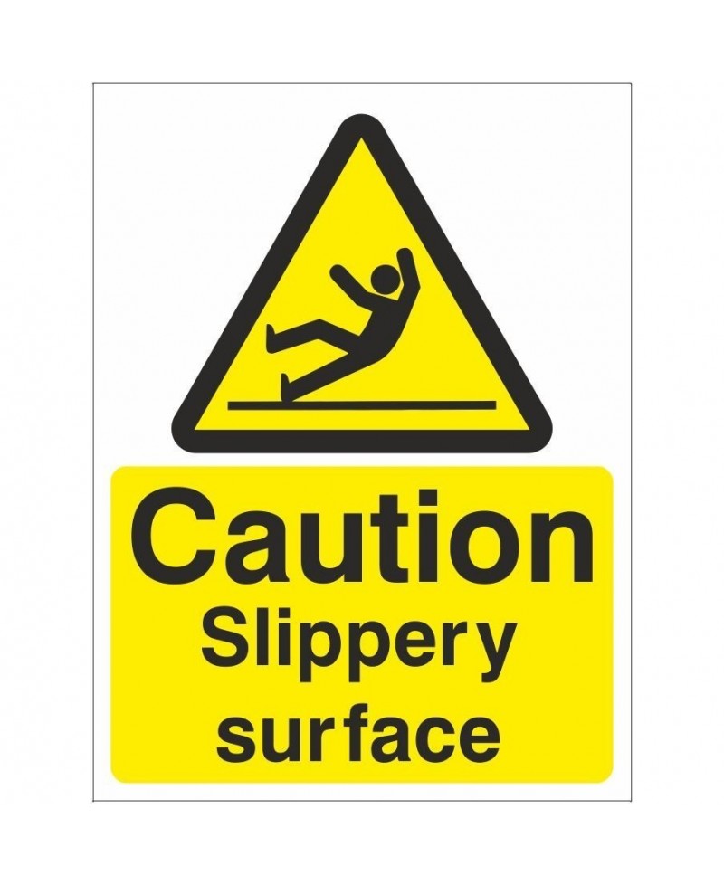 Caution Slippery Surface Sign - 150mm x 200mm