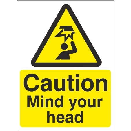 Caution Mind Your Head Warning Sign