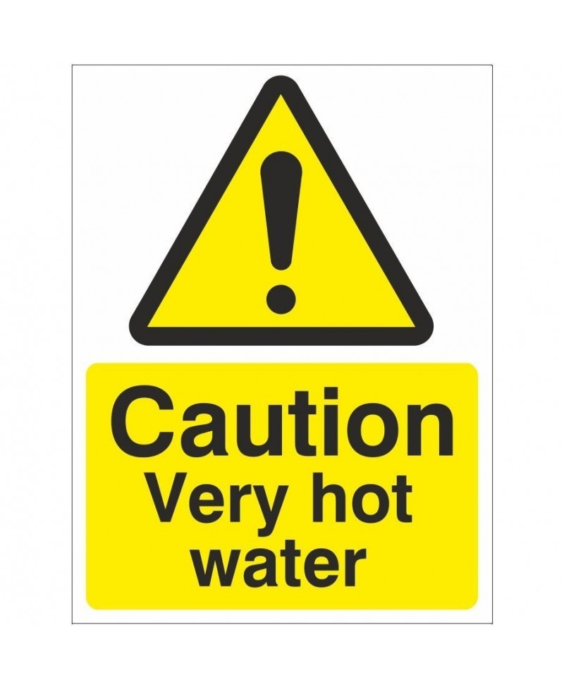 Caution Very Hot Water Sign