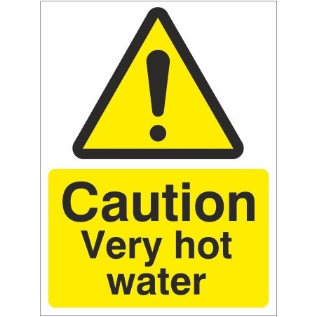 Caution Very Hot Water Sign