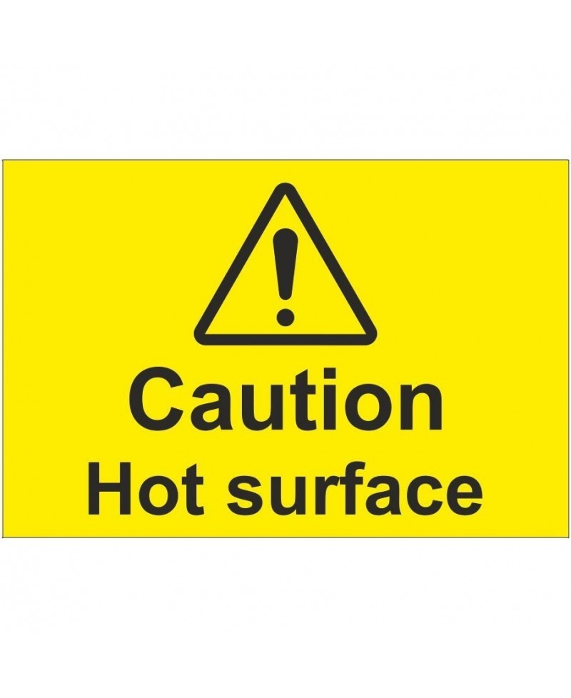 Caution Hot Surface Temperature Sign