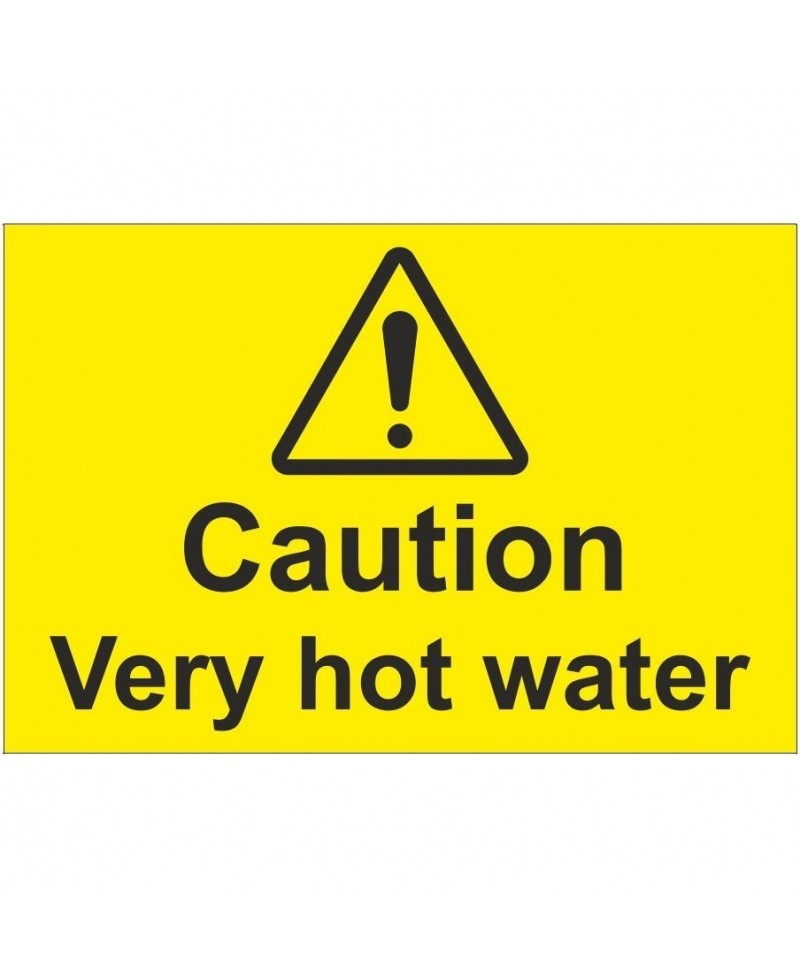 Caution Very Hot Water Temperature Sign