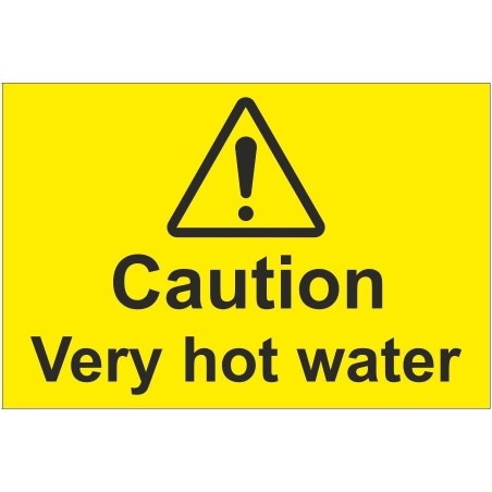 Caution Very Hot Water Temperature Sign