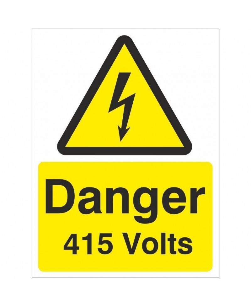 Danger 415 Volts Electrical Sign - 150mm x 200mm