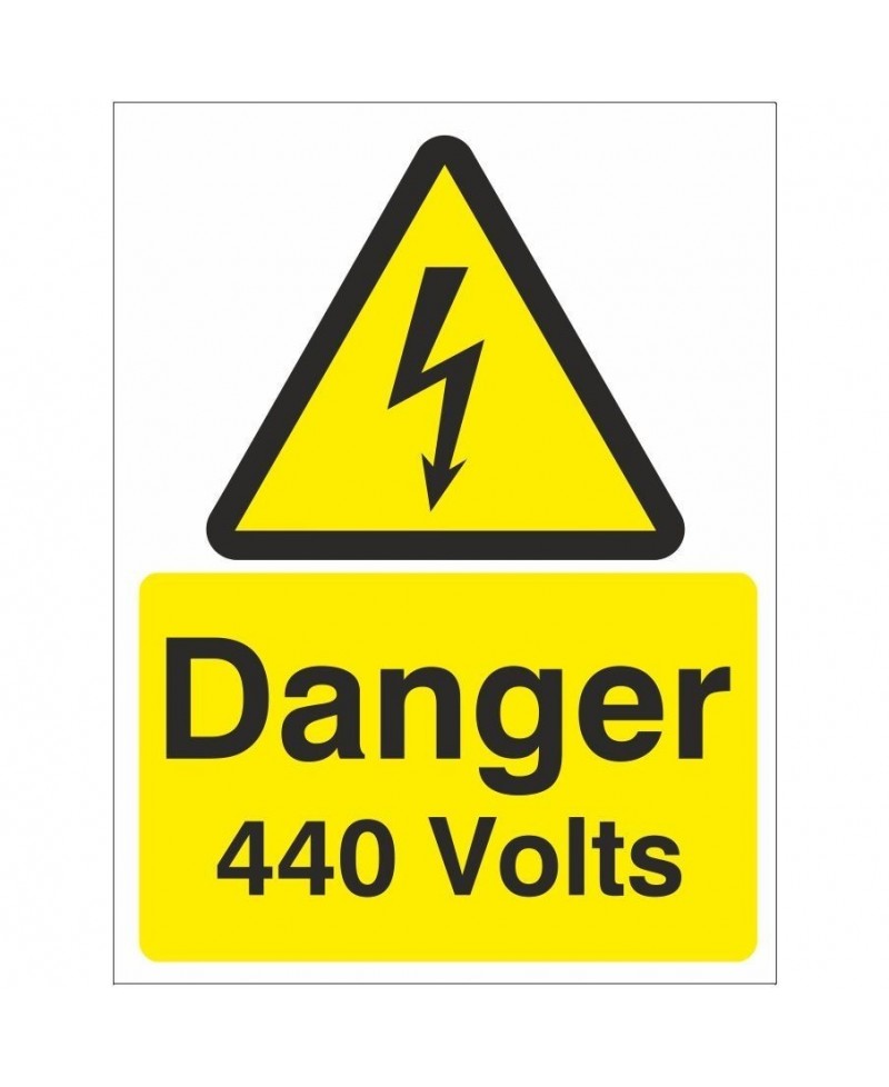 Danger 440 Volts Electrical Sign 150mm x 200mm