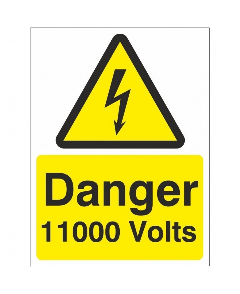 Danger 11000 Volts Electrical Sign 150mm x 200mm