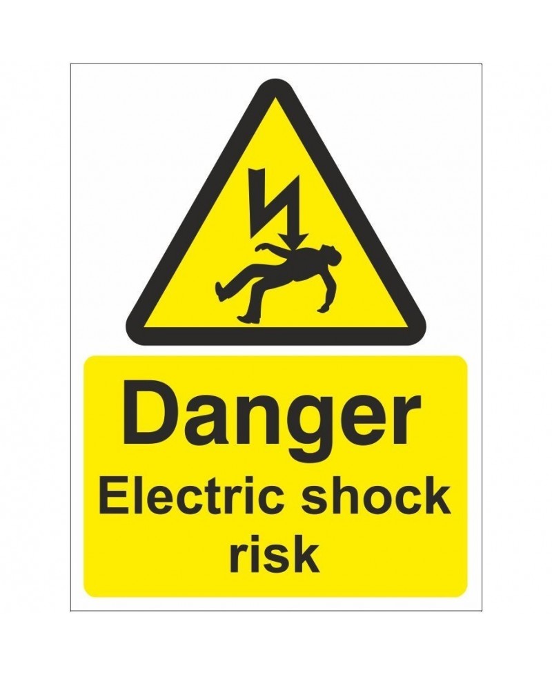 Danger Electric Shock Risk Electrical Sign 150mm x 200mm