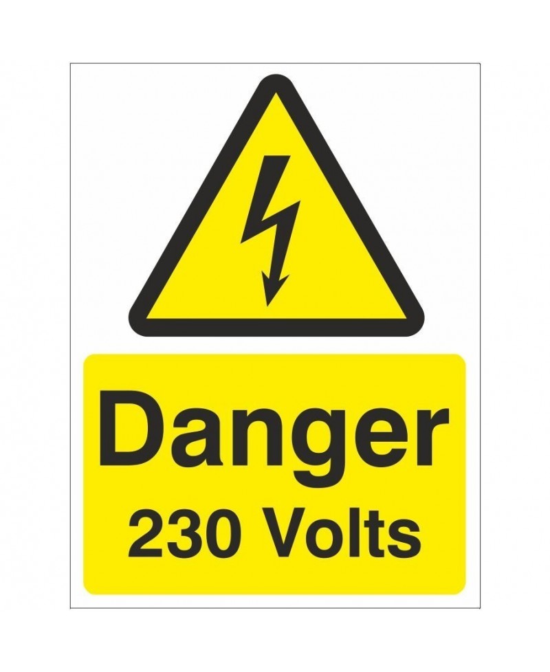 Danger 230 Volts Electrical Sign