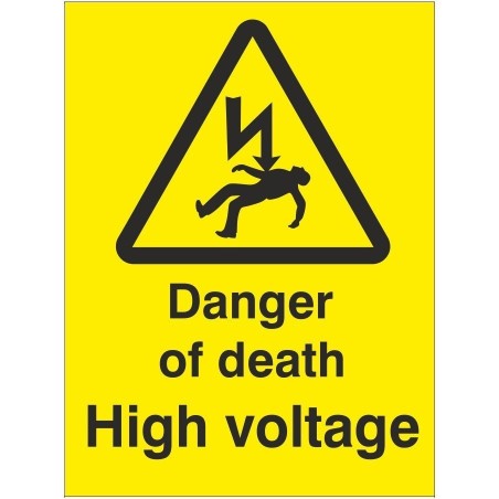 Danger Of Death High Voltage Electrical Sign | Rainbow Safety