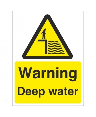 Warning Deep Water Sign
