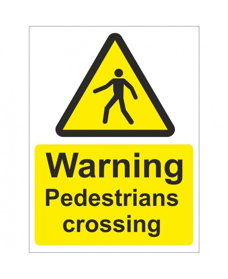 Warning Pedestrians Crossing Sign