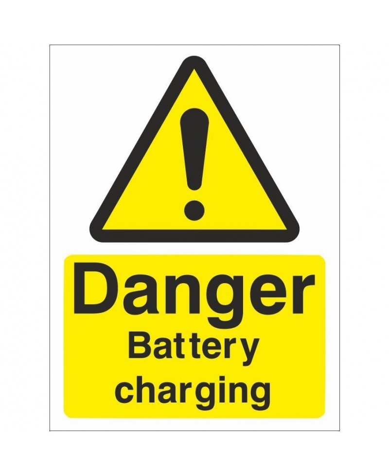 Danger Battery Charging Sign 150 x 200mm