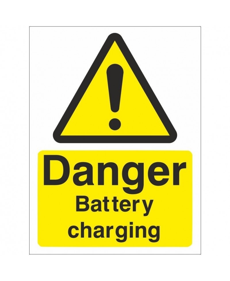 Danger Battery Charging Sign