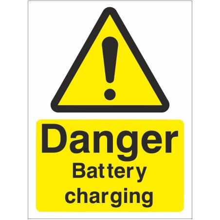 Danger Battery Charging Sign