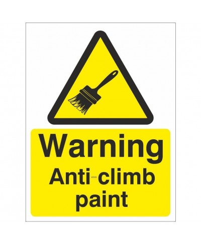Warning Anti-Climb Paint  Sign