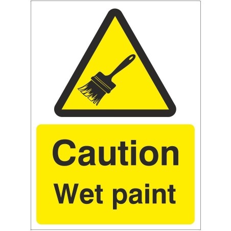 Caution Wet Paint Sign