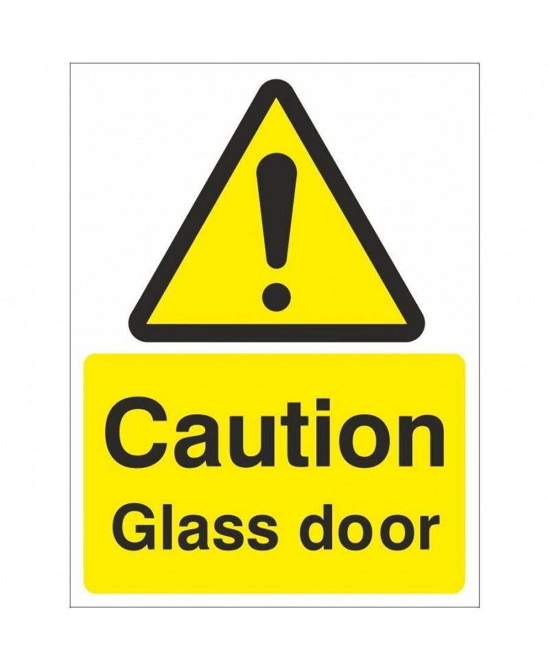 Caution Glass Door Sign