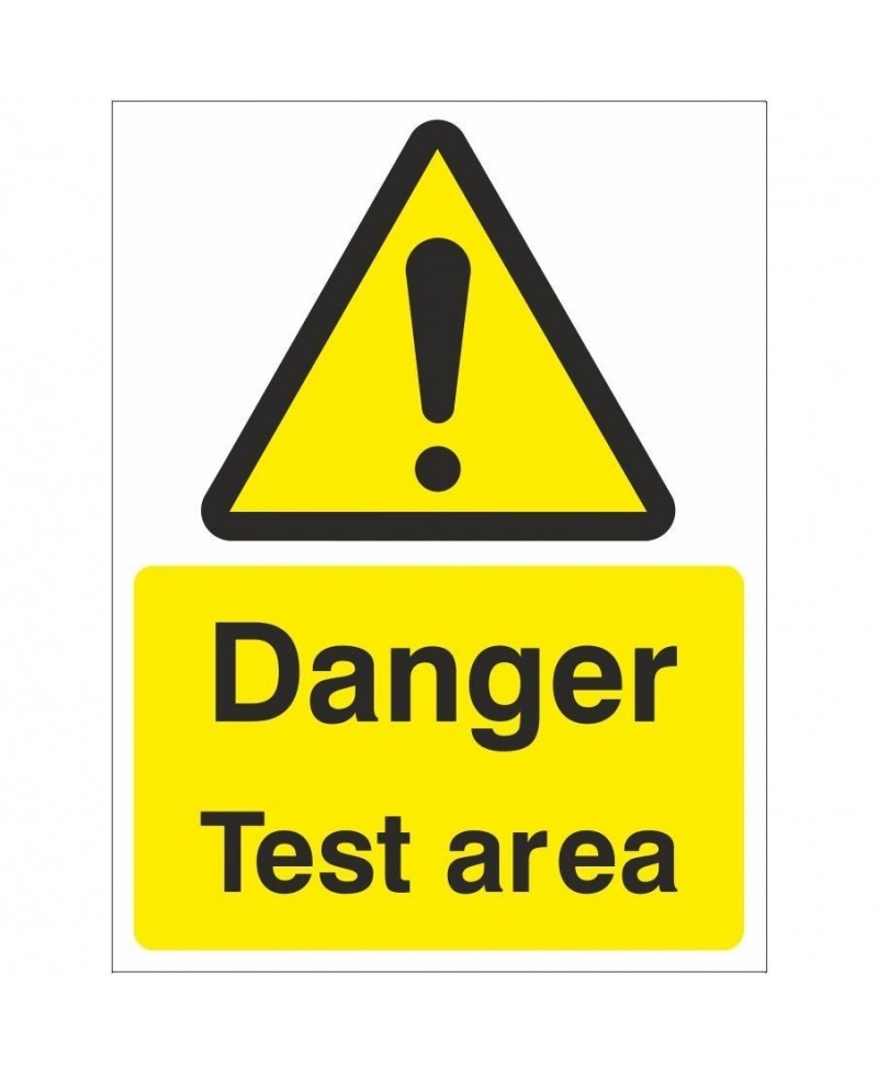 Danger Test Area Sign