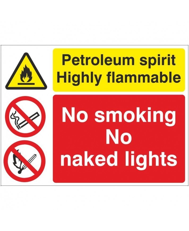 Petrolem Spirit Highly Flammable Multi Purpose Sign