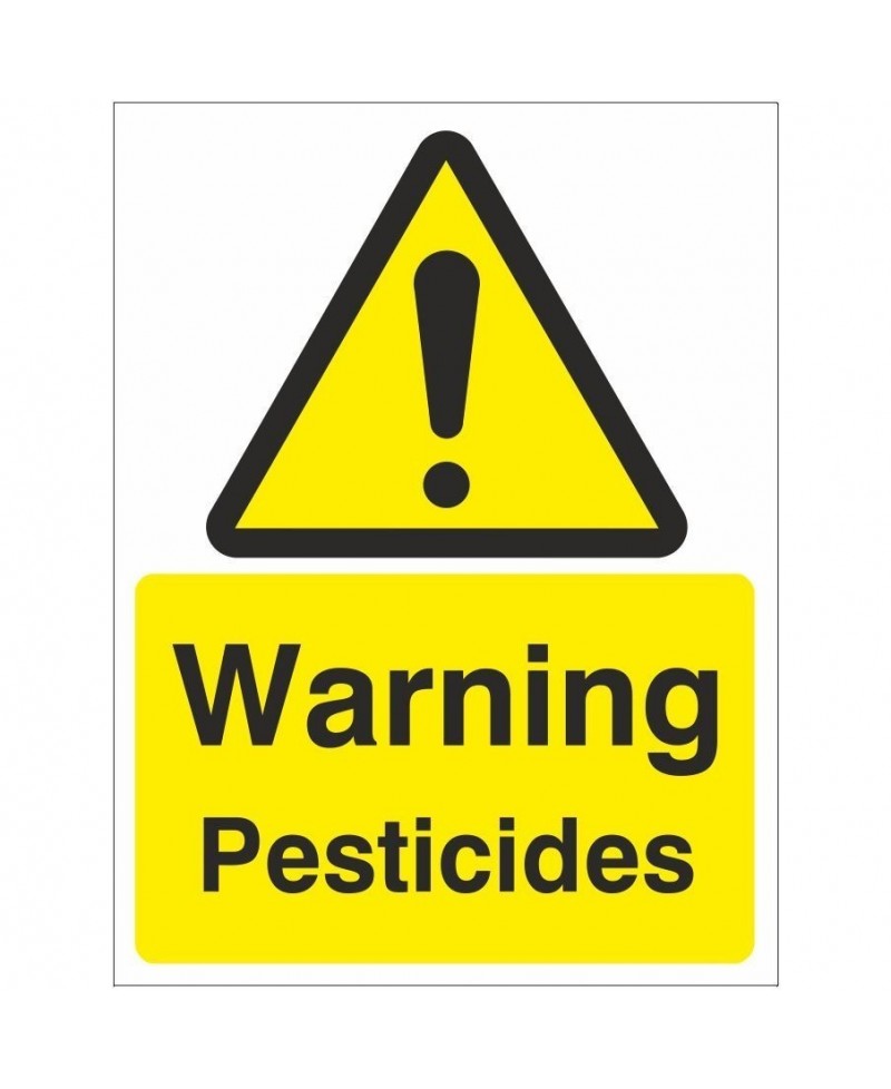 Warning Pesticides Chemical Sign