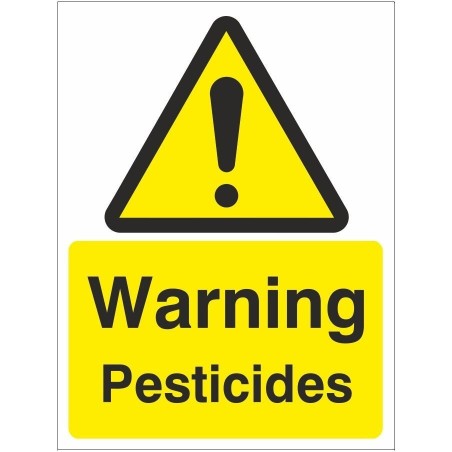 Warning Pesticides Chemical Sign