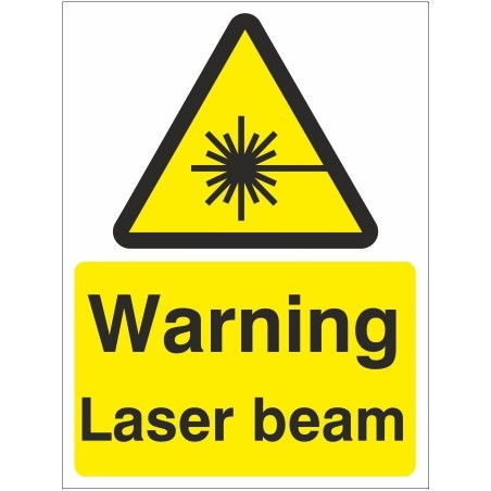 Warning Laser Beam Sign