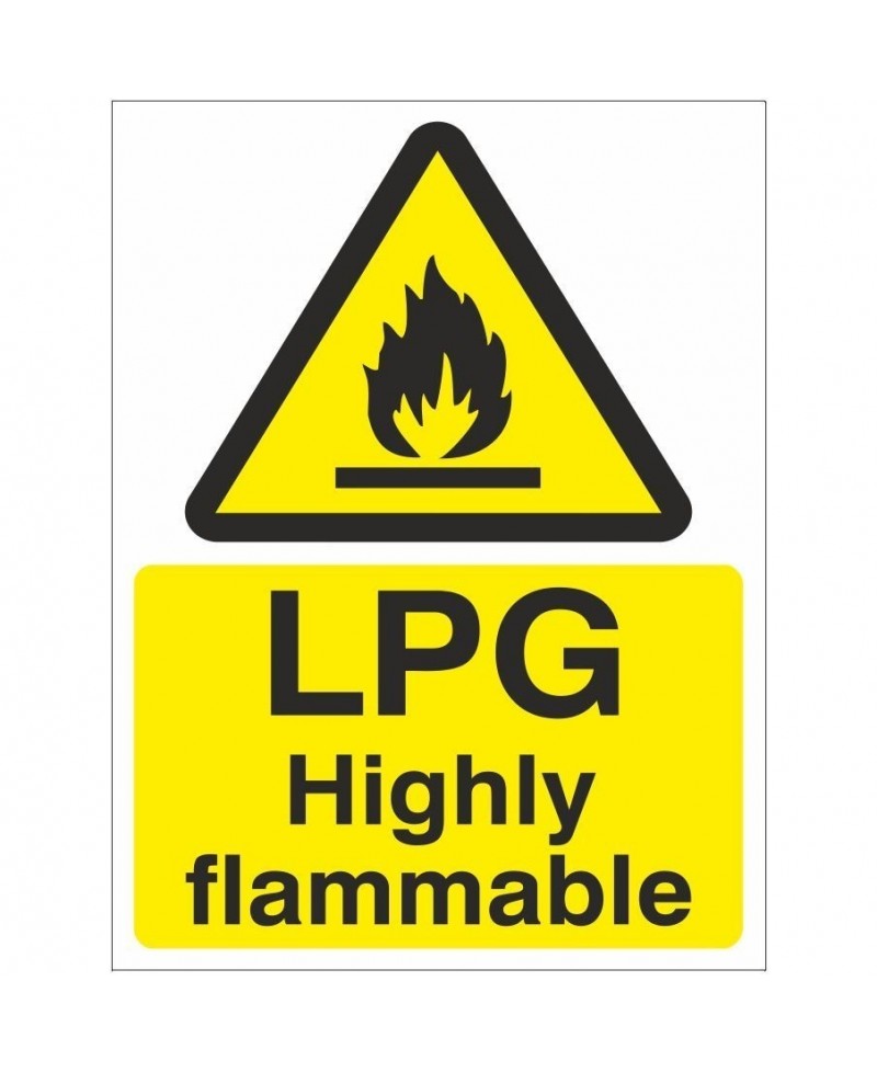 LPG Highly Flammable Sign - 150mm x 200mm