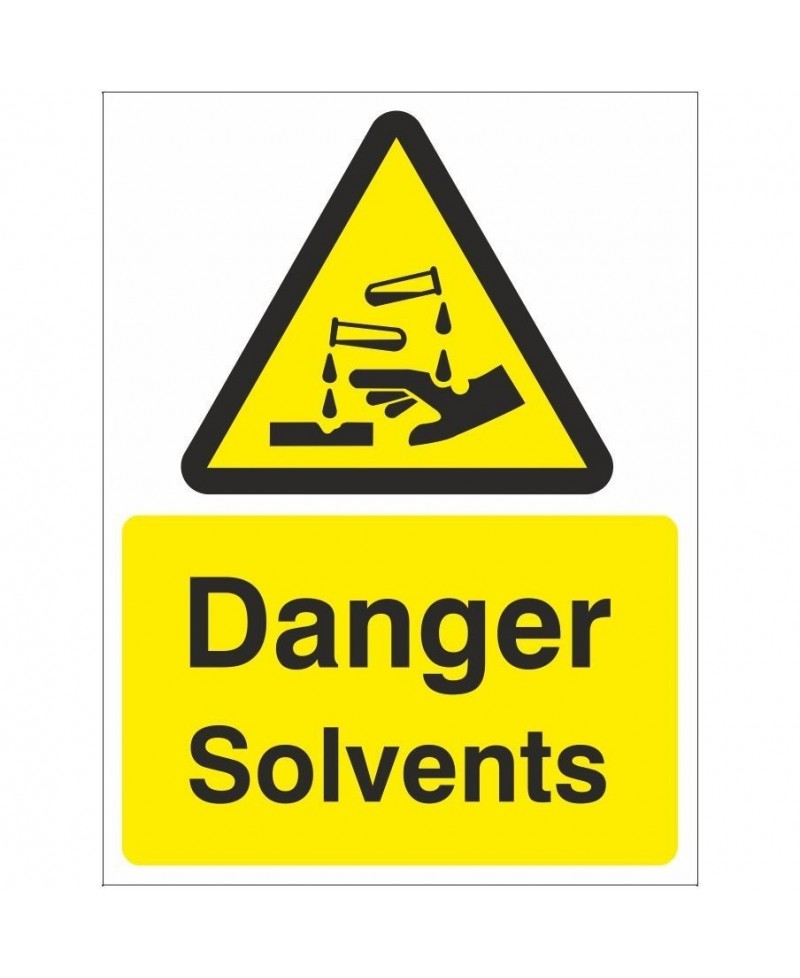 Danger Solvents Corrosive Sign