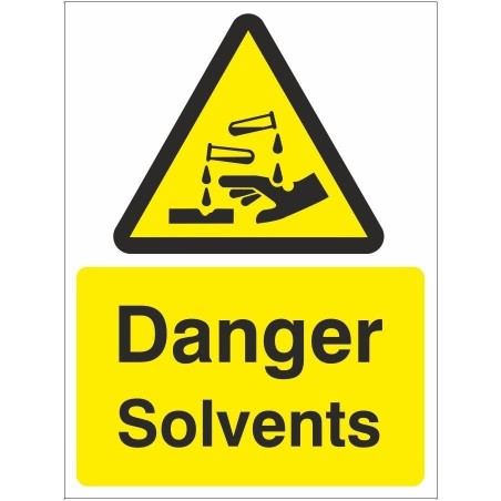 Danger Solvents Corrosive Sign