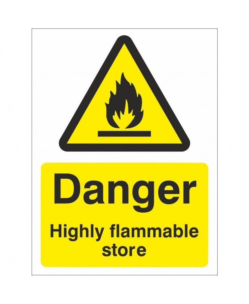 Danger Highly Flammable Store Sign