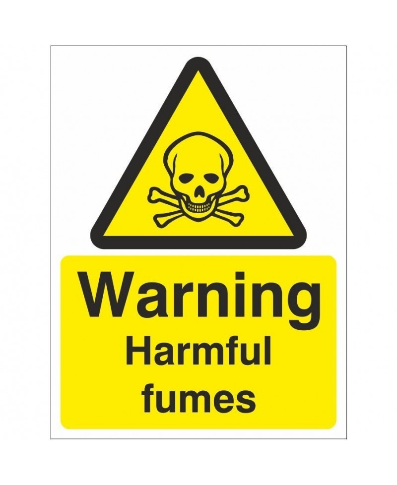 Warning Harmful Fumes Toxic Sign