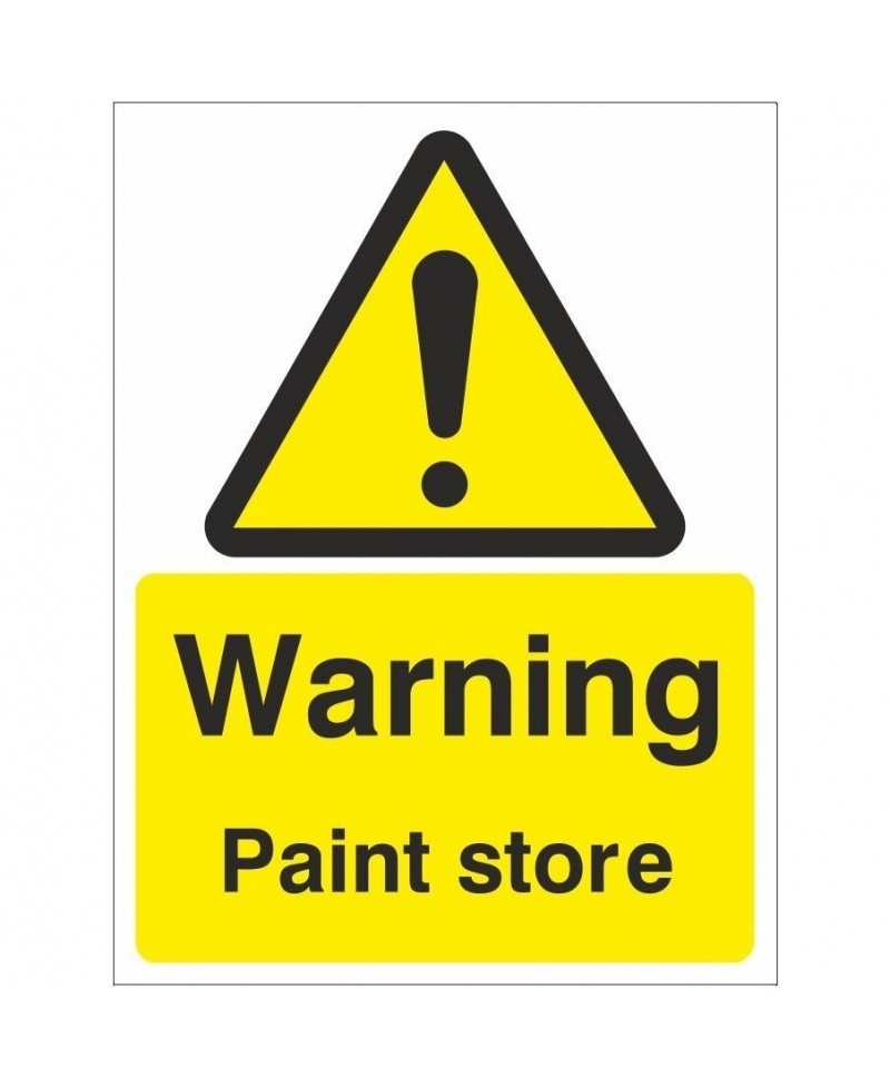 Warning Paint Store Chemical Sign