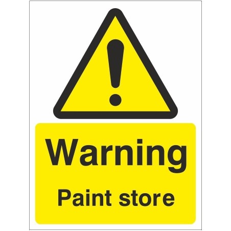 Warning Paint Store Chemical Sign