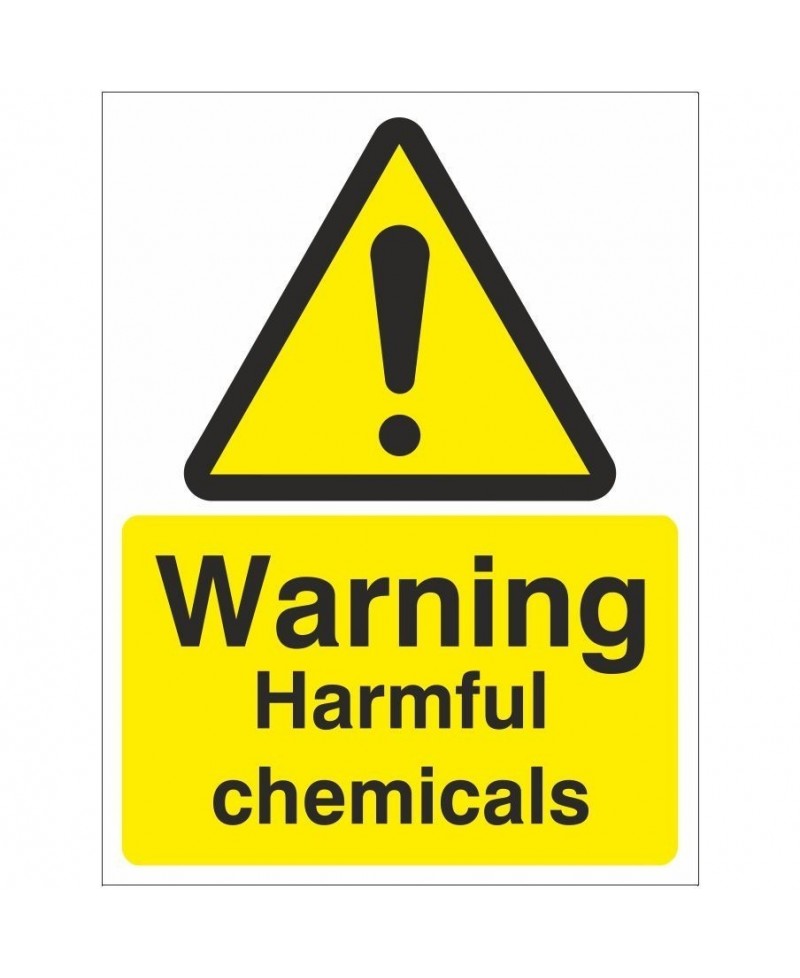 Warning Harmful Chemicals Sign