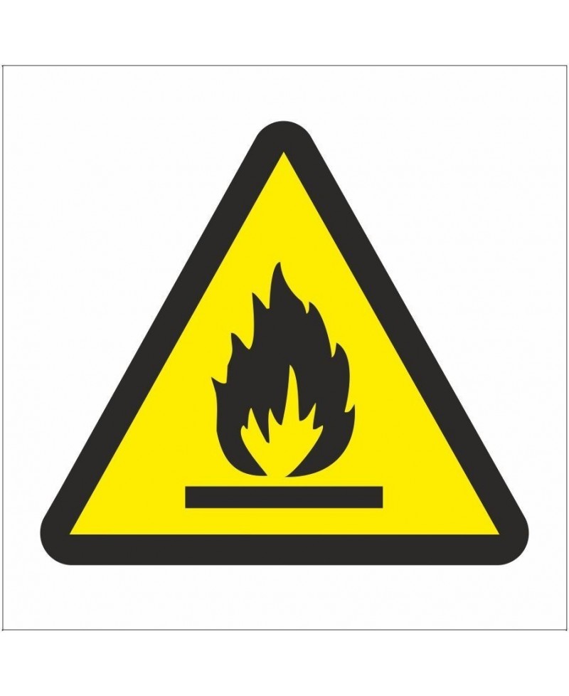 Flammable Symbol Sign - 150mm x 150mm