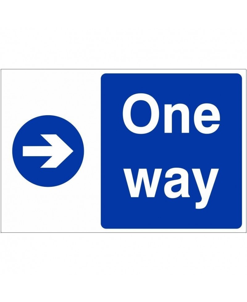 One Way Arrow Right Sign With or Without Your Logo